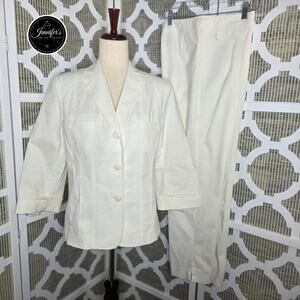 Rafaella 2-Piece Ivory Pant & Blazer Set (Pants=12 Blazer=10)